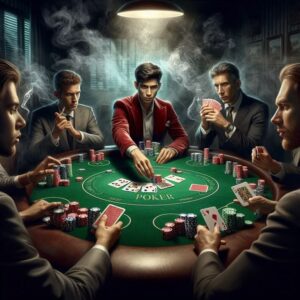 Perbandingan antara permainan poker tradisional di meja.